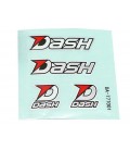 DASH DECAL (70x70mm) BLACK/WHITE/SILVER