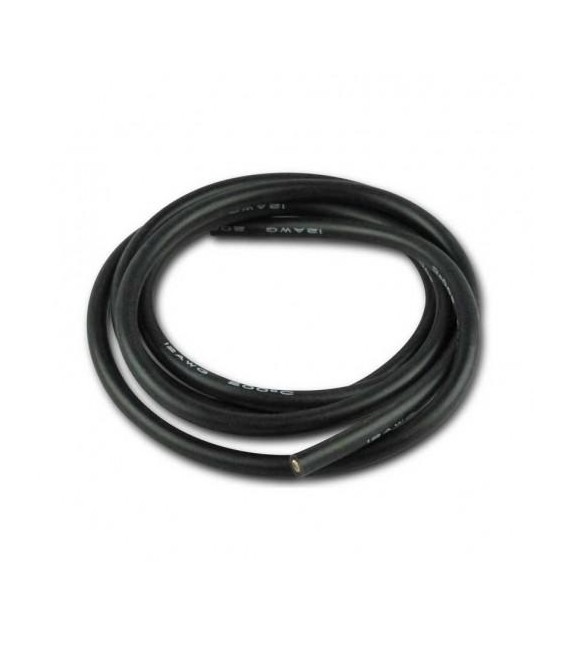 SILICONE POWER WIRE BLACK 12AWG 1 METER