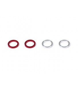 REAR BODY MOUNT SPACER (SILVER & RED)