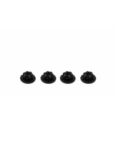 MR33 ALU LARGE SERRATED FLANGED NUT 4MM