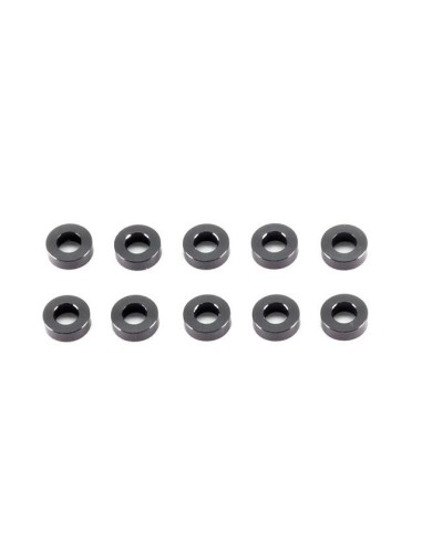 ALUMINIUM WASHER 3x6x2.0mm (Black/10pcs)