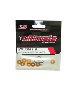 3MM ALUMINIUM CAP HEAD WASHER GOLD (8) 2