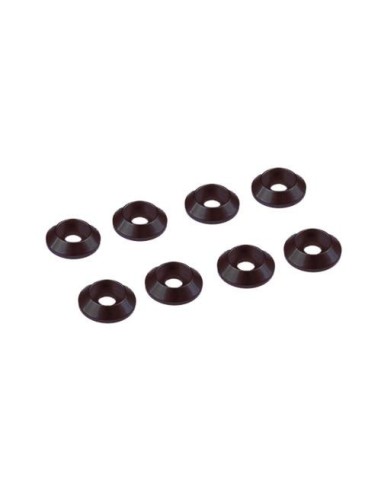 3MM ALUMINIUM CAP HEAD WASHER BLACK (8)