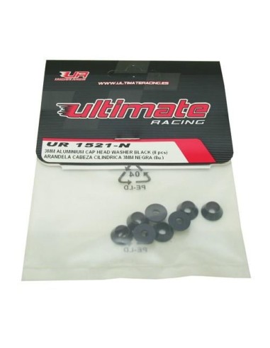 3MM ALUMINIUM CAP HEAD WASHER BLACK (8)