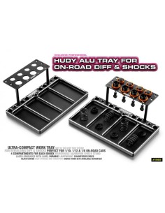 HUDY ALU TRAY FOR ON ROAD DIFF & SHOCKS 2