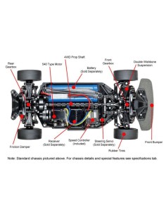 TAMIYA RC RAYBRIG NSX CONCEPT GT TT-02 2