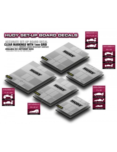PLASTIC SETUP BOARD DECAL 1/10 OFF ROAD