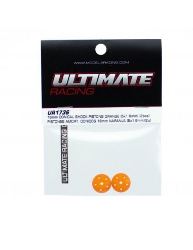 16MM CONICAL SHOCK PISTONS ORG (5x1.6mm)