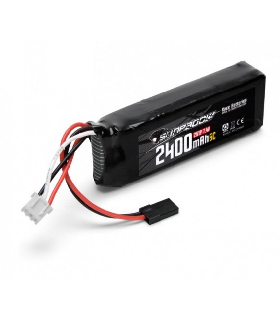 LIPO RECEIVER BATTERY 2400MAH 7,4V 5C