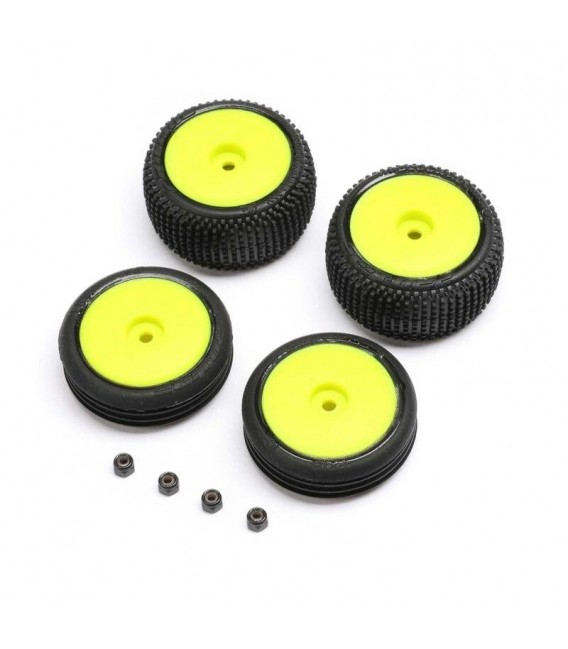 TIRES & WHEELS MOUNTED, YELLOW: MICRO-B