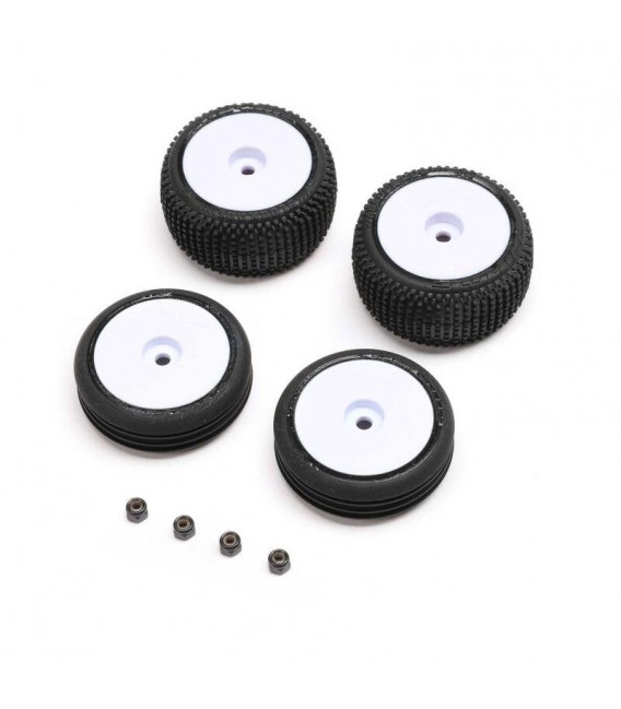 TIRES & WHEELS MOUNTED, WHITE: MICRO-B