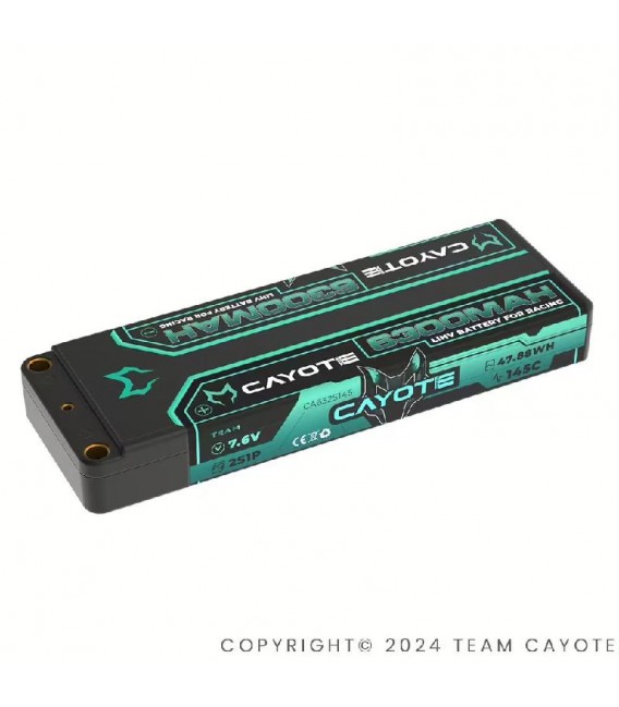 CAYOTE RACING LIPO 6300Mah 7.6V 145C