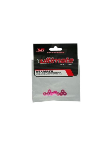 NUTS M3 NYLOC ALU. W/FLANGED PINK (10)