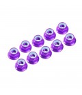 NUTS M3 NYLOC ALU. W/FLANGED PURPLE (10)