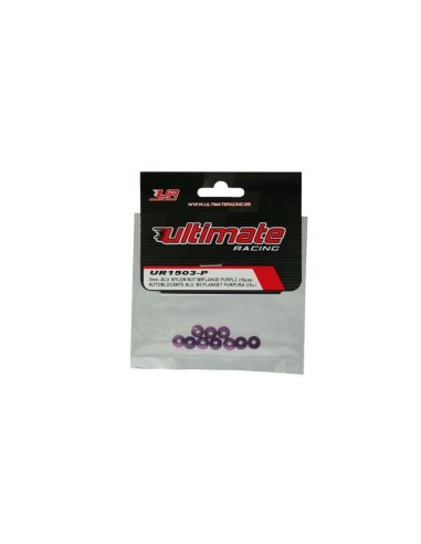 NUTS M3 NYLOC ALU. W/FLANGED PURPLE (10)