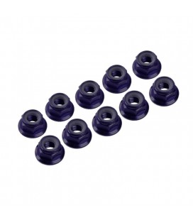 NUTS M3 NYLOC ALU. W/FLANGED BLACK (10)