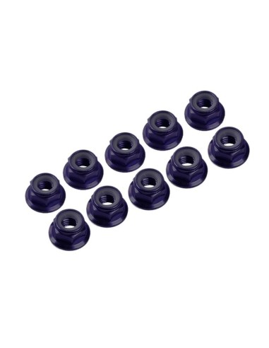 NUTS M3 NYLOC ALU. W/FLANGED BLACK (10)