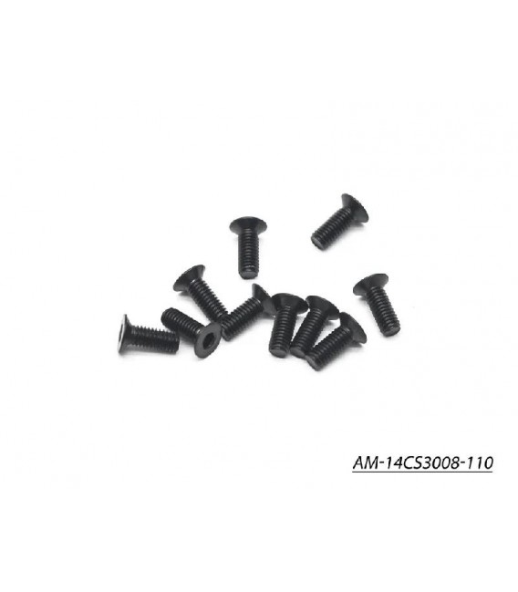 ALU SCREW ALLEN COUNTERSUNK M3x8 110º