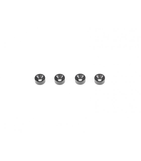 ALU CONE WASHER 3x7.5mm (Black/4pcs)