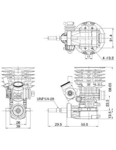 OS SPEED T1205 ENGINE COMBO SET 
