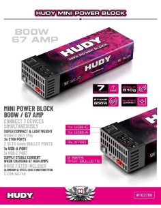 HUDY MINI POWER BLOCK 800W/67A EU PLUG 2