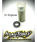 SET 10pcs BALL BEARING REAR .21 STEEL