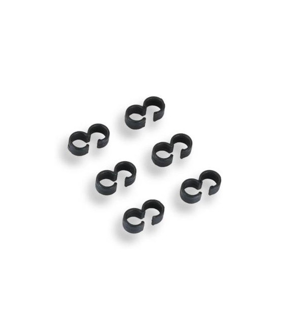 FASTRAX BLACK FUEL TUBE CLIPS (6U)