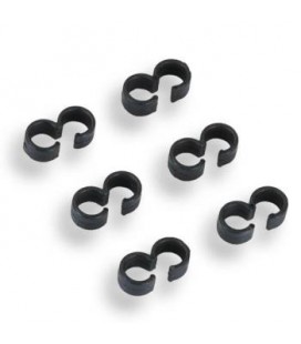 FASTRAX BLACK FUEL TUBE CLIPS (6U)