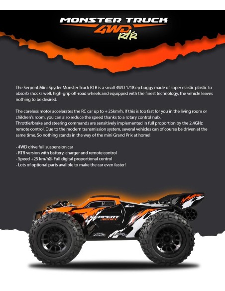 MINI SPYDER MONSTER TRUCK RTR 1/18 EP